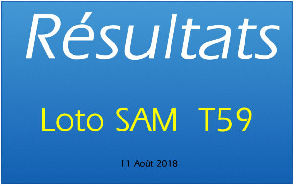 Résultats loto Sam T59