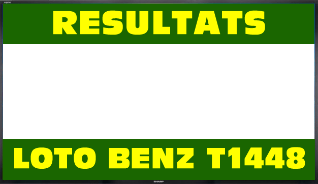 Résultats du jeu lotto BENZ tirage 1448