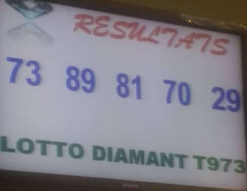 Numéros gagnants du lotto Diamant tirage 973