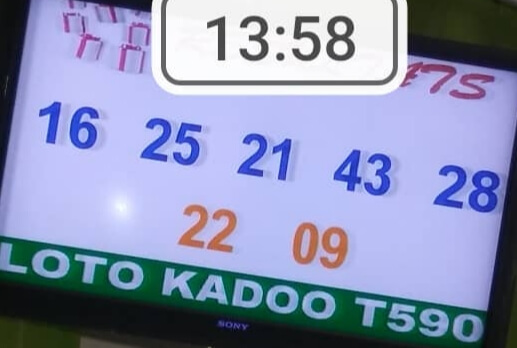 Numéros gagnants du loto Kadoo tirage 590