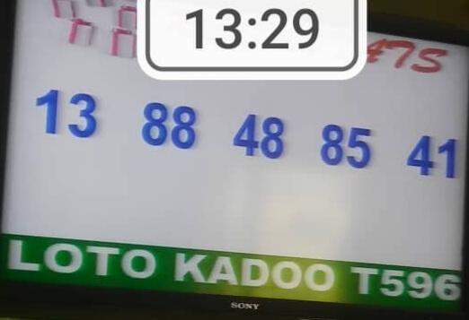 Numéros gagnants ou Résultats du loto Kadoo tirage 596