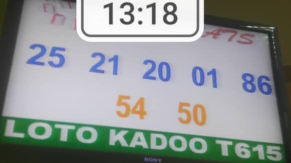 Numéros gagnants du loto Kadoo tirage 615