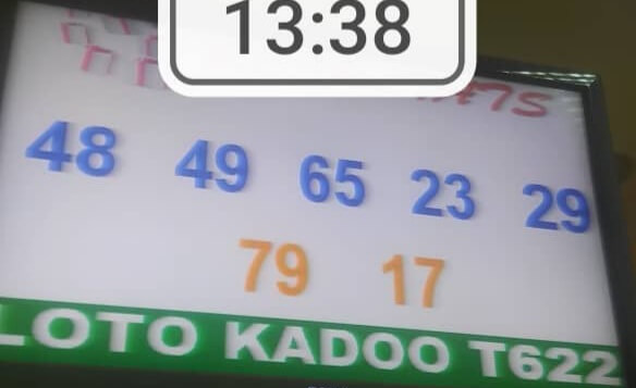 Les numéros gagnants du loto kadoo tirage 622