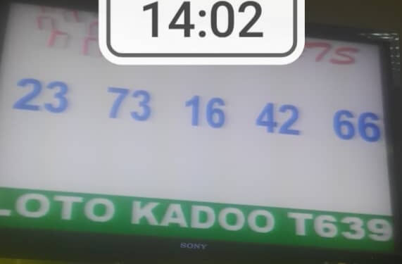 Numéros gagnants ou Résultats du loto Kadoo tirage 639