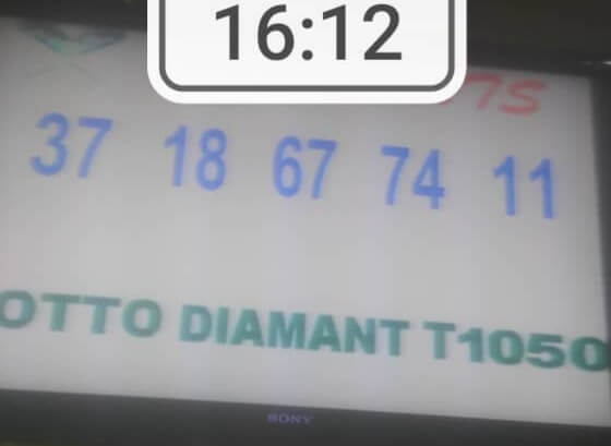 Numéros gagnants lotto Diamant tirage 1050