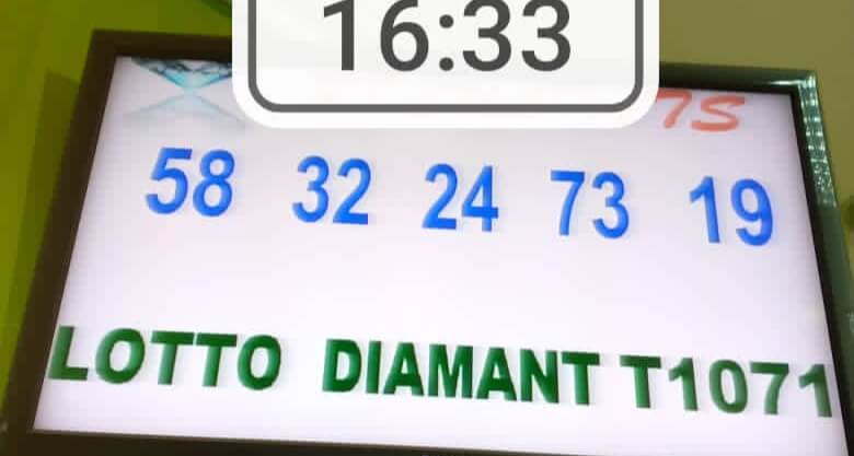 Résultats du lotto Diamant tirage 1071