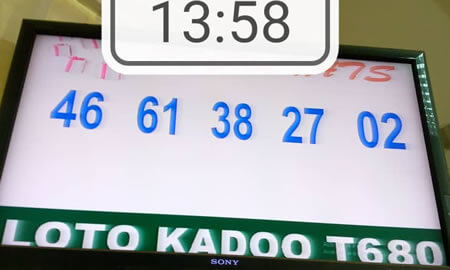 Résultats ou numéros gagnants du loto Kadoo tirage 680