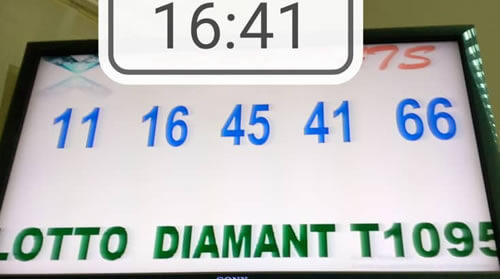 Résultats ou numéros gagnants du lotto Diamant tirage 1095