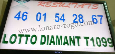 Résultats lotto Diamant tirage 1099