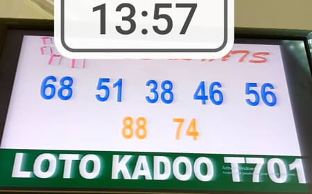 Résultats du loto Kadoo tirage 701