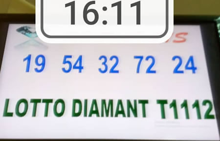 Résultats du lotto Diamant tirage 1112