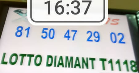 Résultats du lotto Diamant tirage 1118