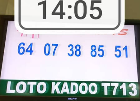Résultats du loto Kadoo tirage 713