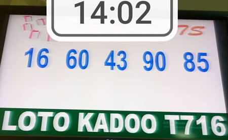 Résultats du loto Kadoo tirage 716