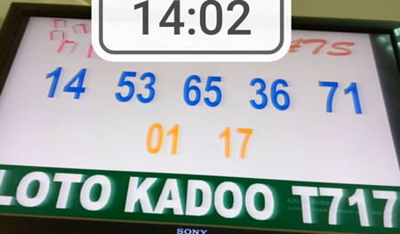 Résultats du loto Kadoo tirage 717