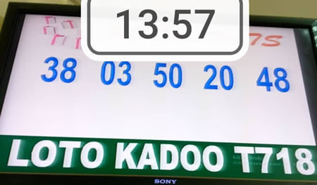 Résultats du loto Kadoo tirage 718