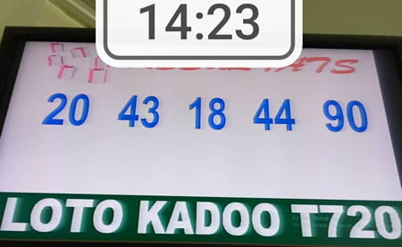 Résultats du loto Kadoo tirage 720