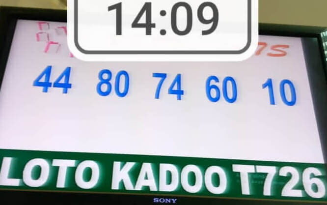 Résultats du loto Kadoo tirage 726