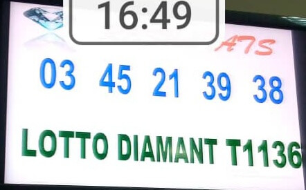 Résultats du lotto Diamant tirage 1136