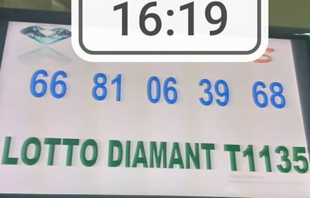 Résultats du lotto Diamant tirage 1135