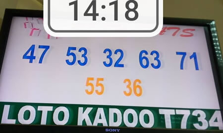 Résultats du loto Kadoo tirage 734