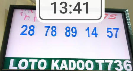Résultats du loto Kadoo tirage 736