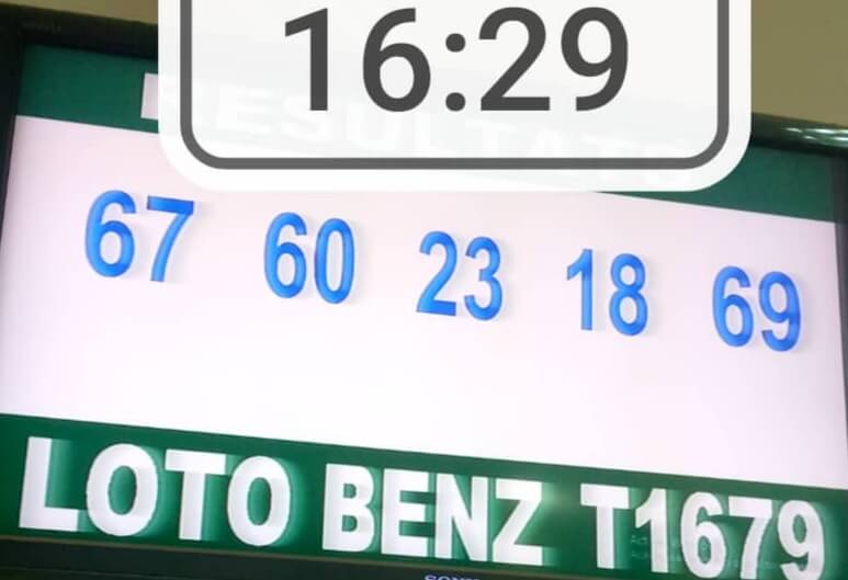 Résultats du loto Benz tirage 1679