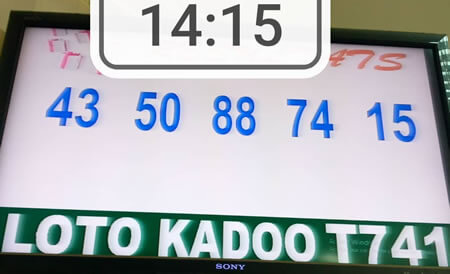 Résultats du loto Kadoo tirage 741