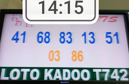 Résultats du loto Kadoo tirage 742