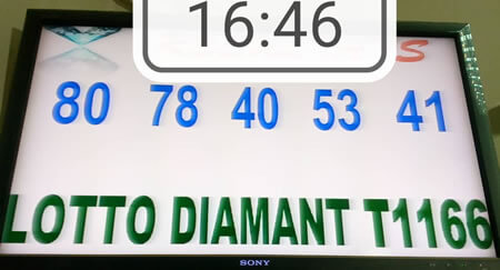 Résultats du lotto Diamant tirage 1166
