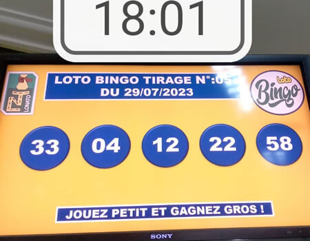 Résultats du Loto Bingo tirage n° 05