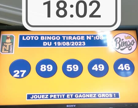 Résultats du Loto Bingo tirage n° 08