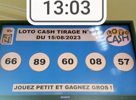 Résultats du loto Cash tirage n° 07