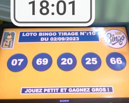 Résultats du Loto Bingo tirage n° 10