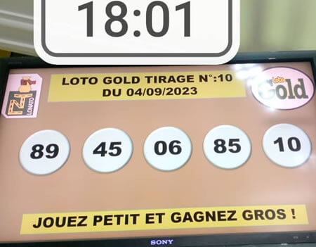 Résultats Loto Gold tirage n° 10