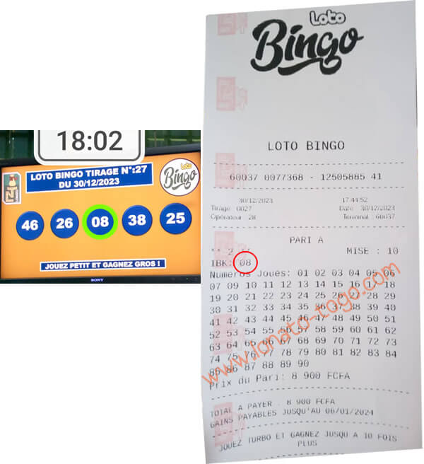 Tirage loto bingo