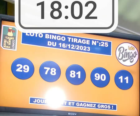 Résultats du Loto Bingo tirage 25