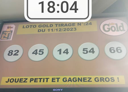 Résultats Loto Gold tirage 24