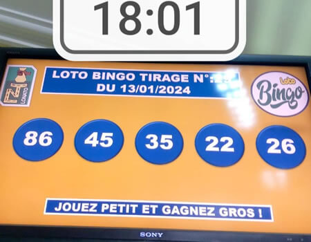 Résultats du Loto Bingo tirage 29