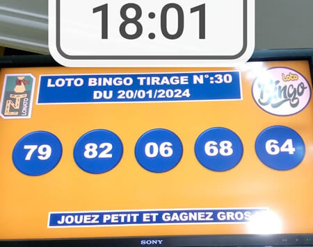 Résultats du Loto Bingo tirage 30