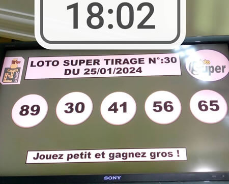 Résultats du loto Super tirage 30