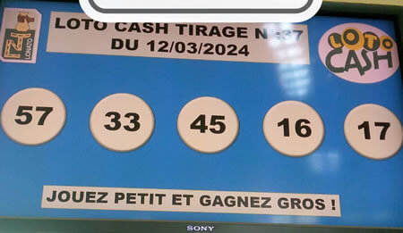 Résultats du loto Cash tirage 37