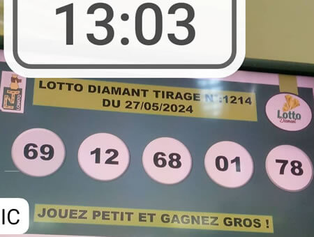 Résultats du loto Diamant tirage 1214