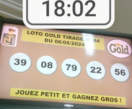 Résultats Loto Gold tirage 44