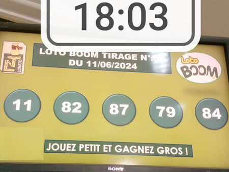 Résultats du loto BOOM tirage 50