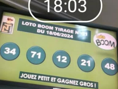 Résultats du loto BOOM tirage 51