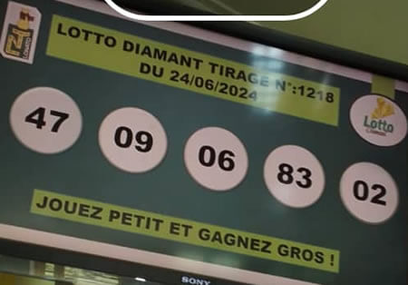 Résultats du loto Diamant tirage 1218