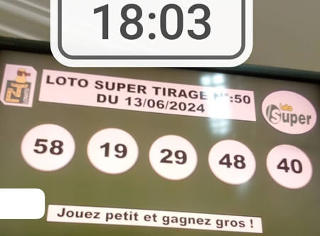 Résultats du loto Super tirage 50