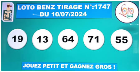 Résultats du loto Benz tirage 1747