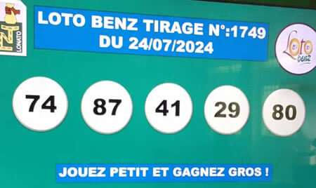 Résultats du loto Benz tirage 1749